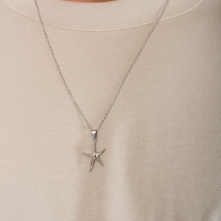 Κολιέ Unisex από ανοξείδωτο ατσάλι αστερίας