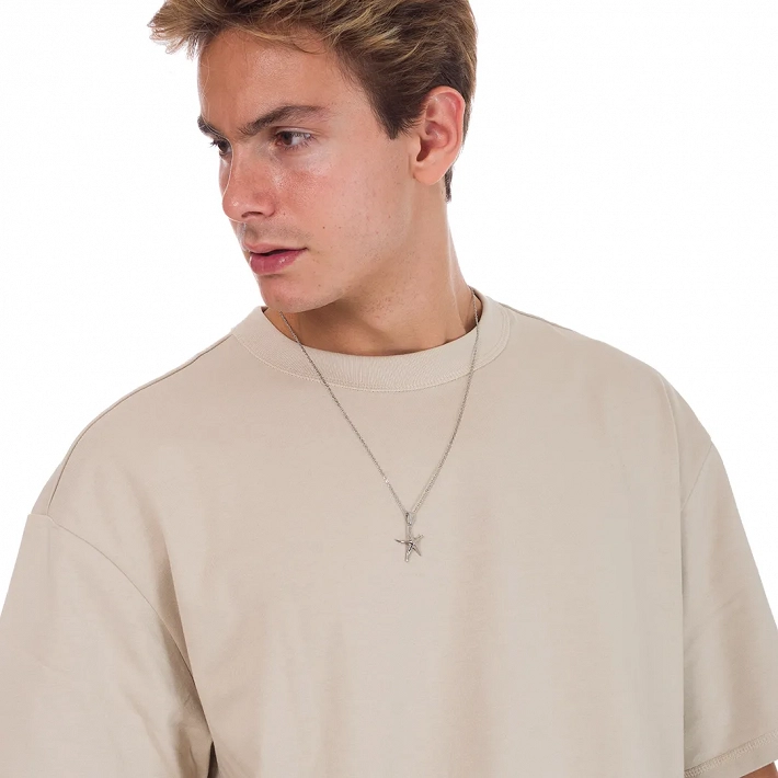 Κολιέ Unisex από ανοξείδωτο ατσάλι αστερίας
