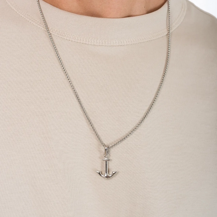 Κολιέ ανδρικό από ανοξείδωτο ατσάλι άγκυρα