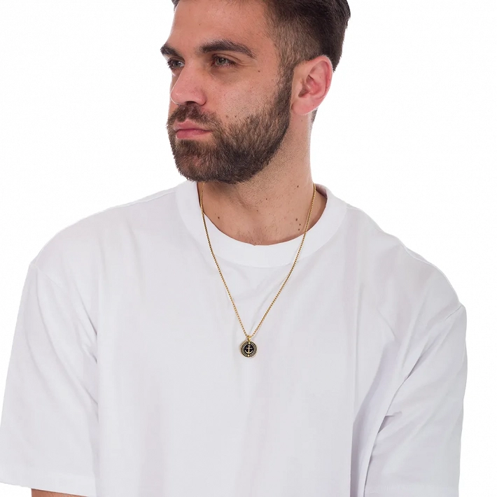 Κολιέ ανδρικό από ανοξείδωτο ατσάλι με άγκυρα