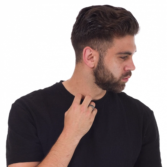 Δαχτυλίδι ανδρικό από ανοξείδωτο ατσάλι βέρα αντικέ