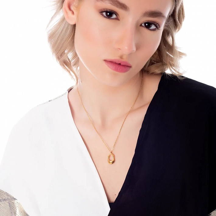 Κολιέ ατσάλινο οβάλ