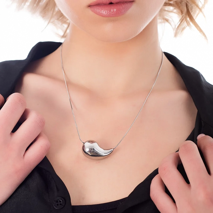 Κολιέ ατσάλινο Chunky drop