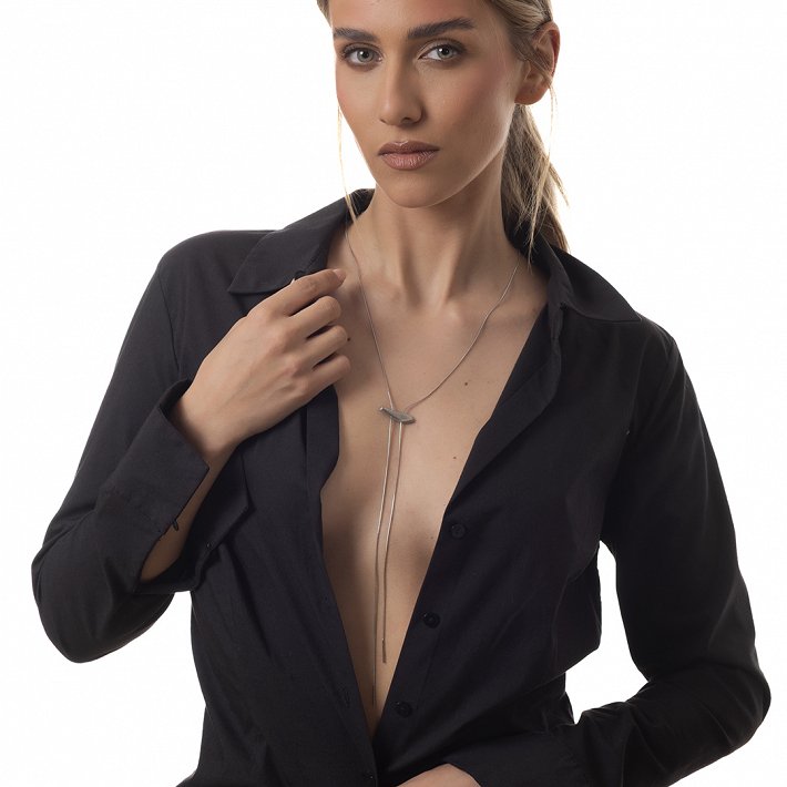 Γυναικείο κολιέ από ανοξείδωτο ατσάλι γραβάτα μακρύ