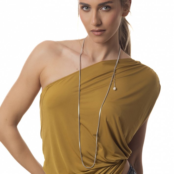 Γυναικείο κολιέ από ανοξείδωτο ατσάλι διπλό μακρύ