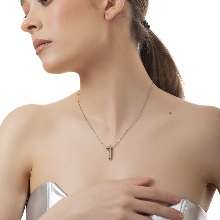 Oxzen ατσάλινο γυναικείο κολιέ