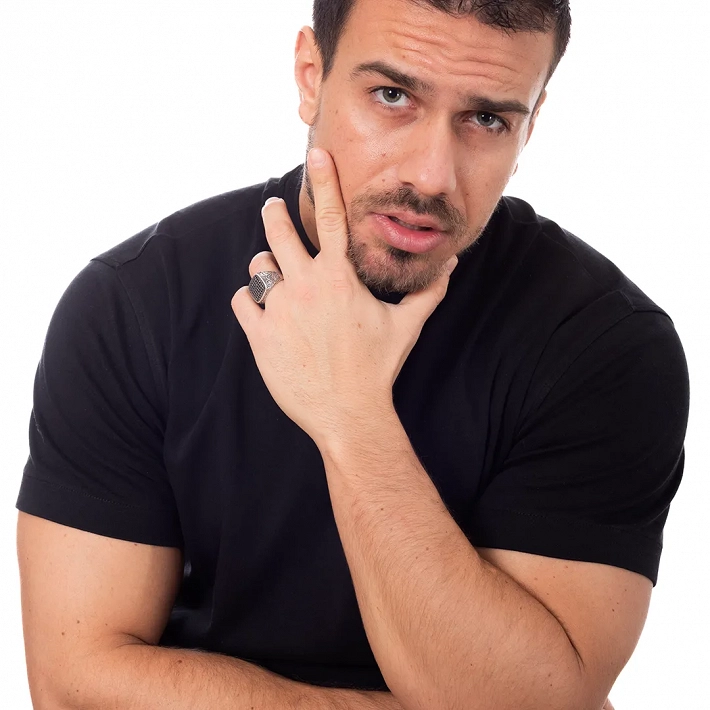 Oxzen ανδρικό δαχτυλίδι ασημένιο με μαύρα ζιργκόν free size