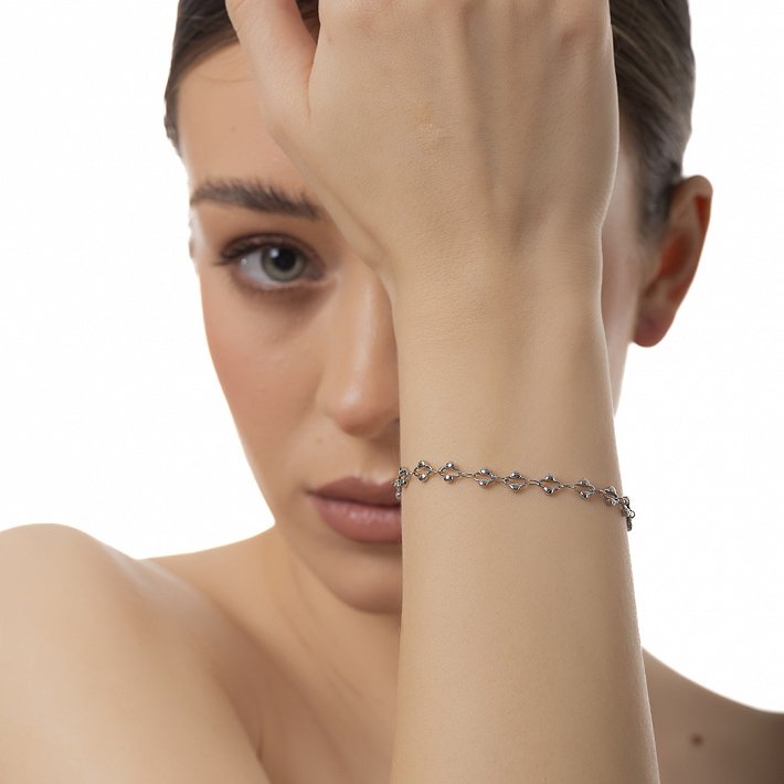 Oxzen βραχιόλι ατσάλινο γυναικείο