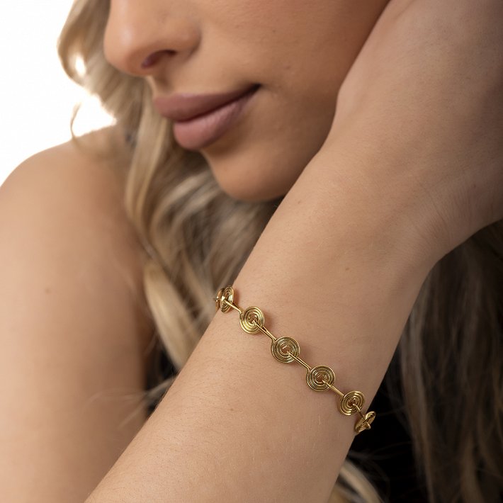 Oxzen ατσάλινο βραχιόλι με αρχαιοελληνικά στοιχεία