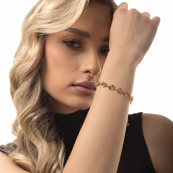 Oxzen ατσάλινο βραχιόλι με αρχαιοελληνικά στοιχεία