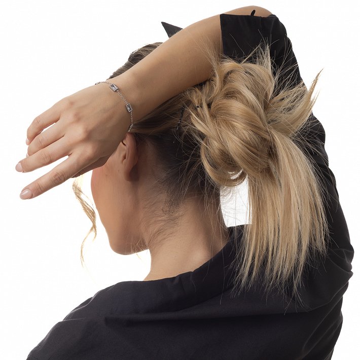 Oxzen ατσάλινο βραχιόλι με ζιργκόν