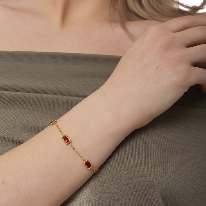 Oxzen ατσάλινο βραχιόλι με ζιργκόν