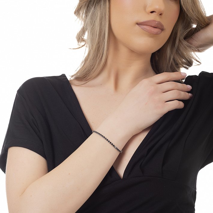 Oxzen βραχιόλι ατσάλινο Unisex ριβιέρα Tennis Iced Out με ζιργκόν 2mm