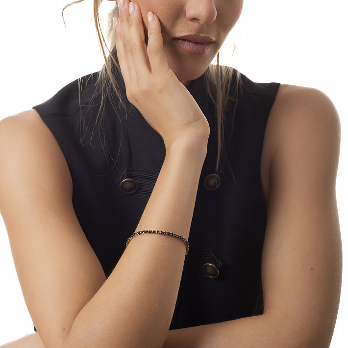 Oxzen βραχιόλι ατσάλινο Unisex ριβιέρα Tennis Iced Out με ζιργκόν 2mm