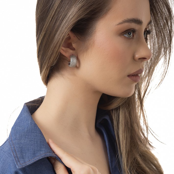 Oxzen ατσάλινος κρίκος χοντρός σαγρέ