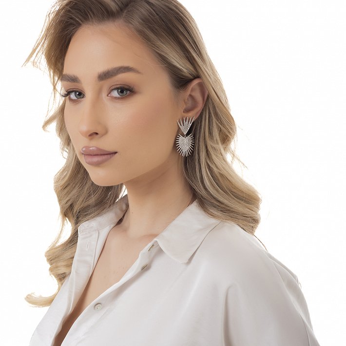 Oxzen ατσάλινο μακρύ σκουλαρίκι