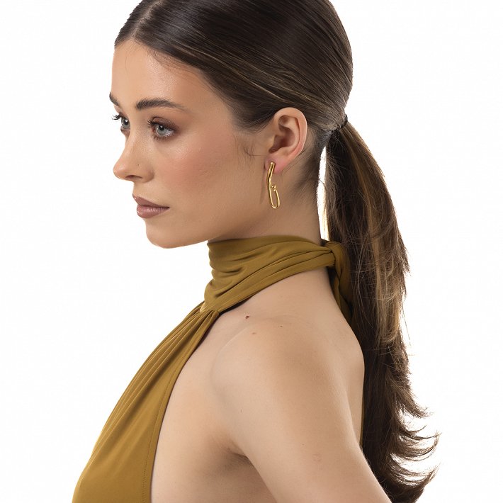 Oxzen σκουλαρίκι ατσάλινο μακρύ