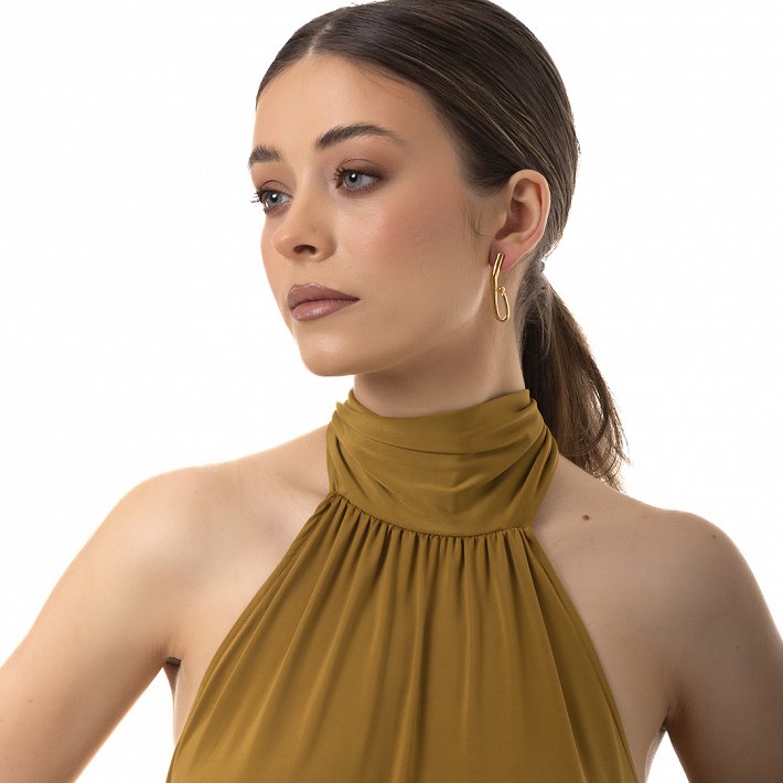 Oxzen σκουλαρίκι ατσάλινο μακρύ