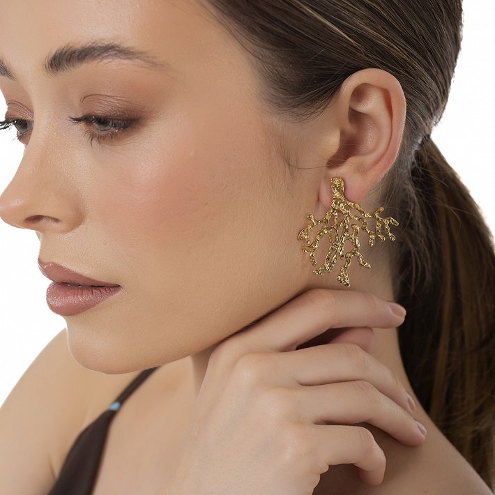 Oxzen σκουλαρίκια κρεμαστά ατσάλινα Vintage