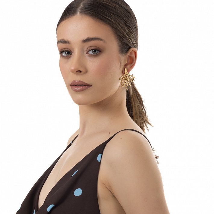 Oxzen σκουλαρίκια κρεμαστά ατσάλινα Vintage