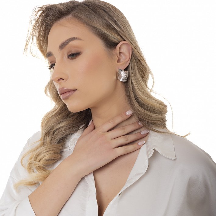 Oxzen σκουλαρίκια καρφωτά ατσάλινα ματ