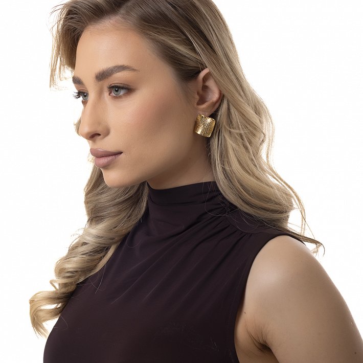 Oxzen σκουλαρίκια καρφωτά ατσάλινα ματ