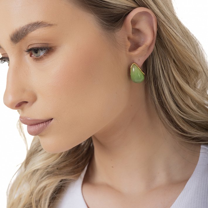 Oxzen ατσάλινο σκουλαρίκι κρίκος με σμάλτο