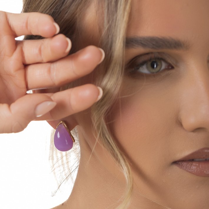 Oxzen ατσάλινο σκουλαρίκι κρίκος με σμάλτο