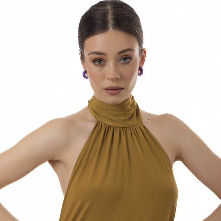 Oxzen ατσάλινο σκουλαρίκι κρίκος με σμάλτο