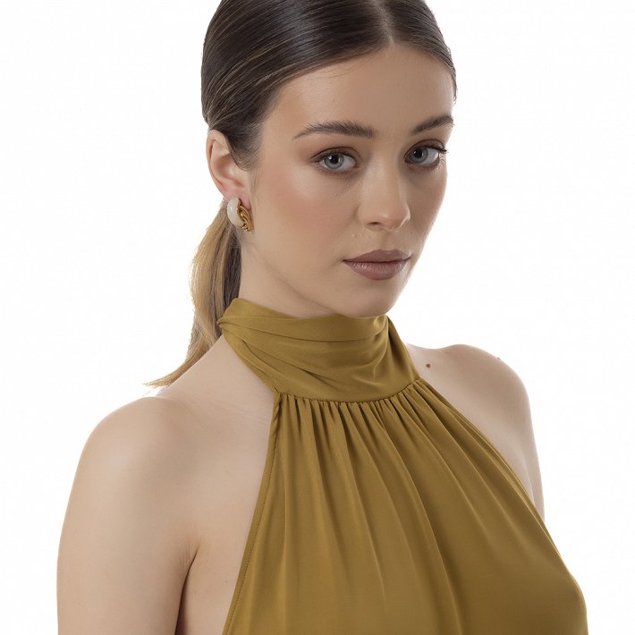 Oxzen ατσάλινο σκουλαρίκι κρίκος με σμάλτο