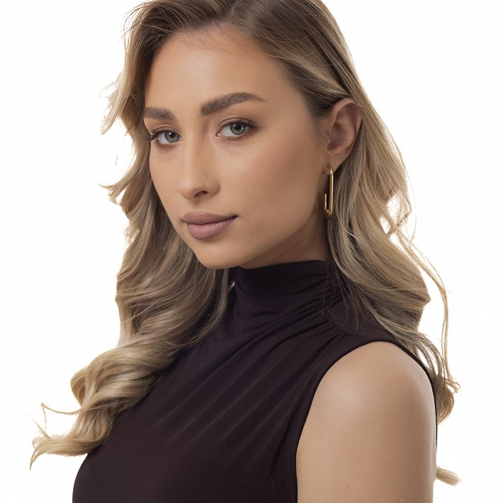 Oxzen ατσάλινος κρίκος μεγάλος με ζιργκόν