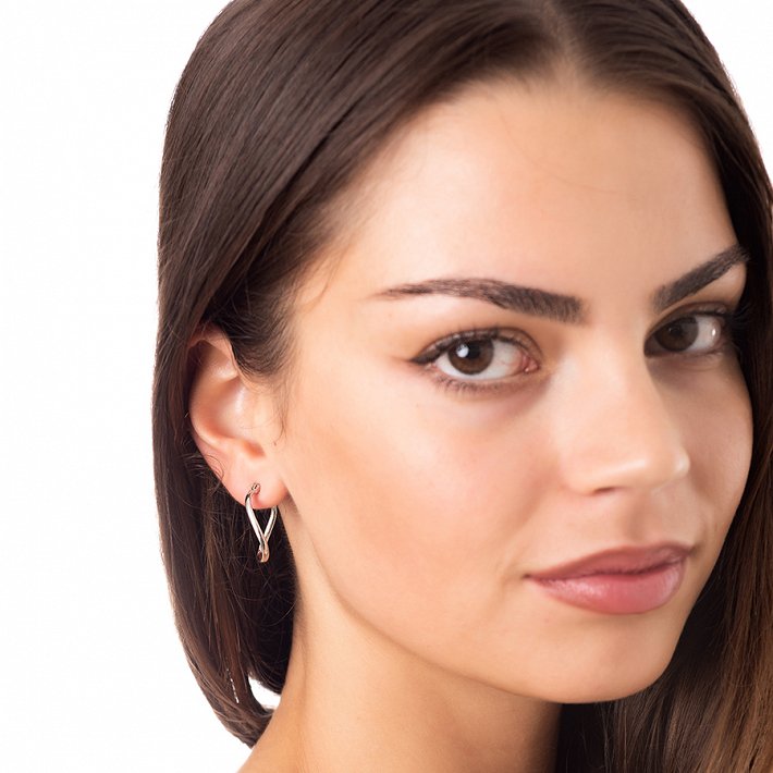 Oxzen σκουλαρίκια κρίκοι ασημένιοι οβάλ