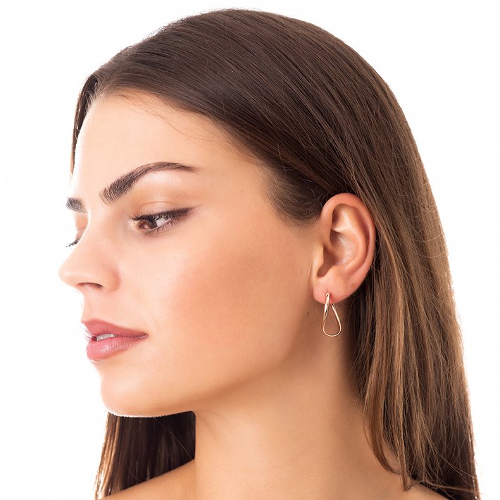 Oxzen σκουλαρίκια κρίκοι ασημένιοι οβάλ