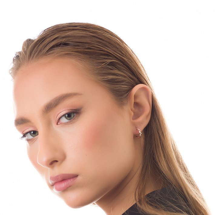 Oxzen σκουλαρίκια κρικάκια μικρά ασημένια στριφτά