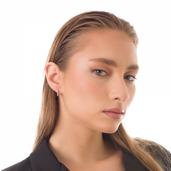 Oxzen σκουλαρίκια κρικάκια μικρά ασημένια σαγρέ