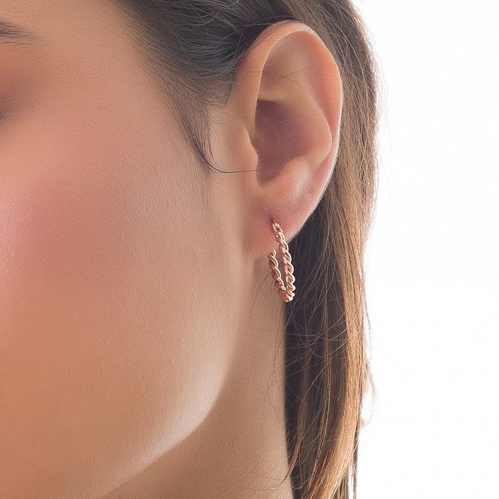 Oxzen σκουλαρίκια κρικάκια μικρά ασημένια 1.5 cm