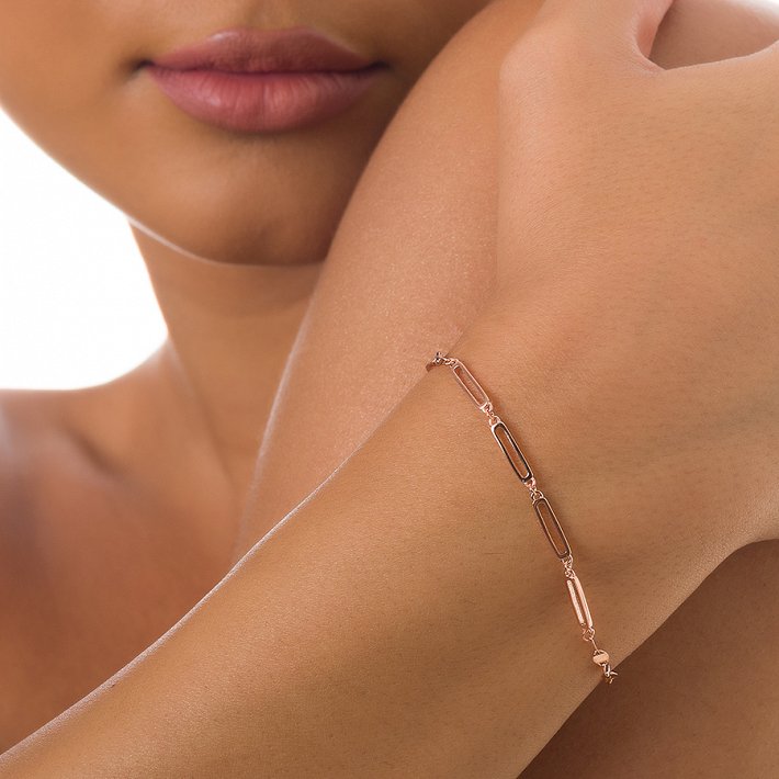 Oxzen βραχιόλι ασημένιο με δύο σχέδια