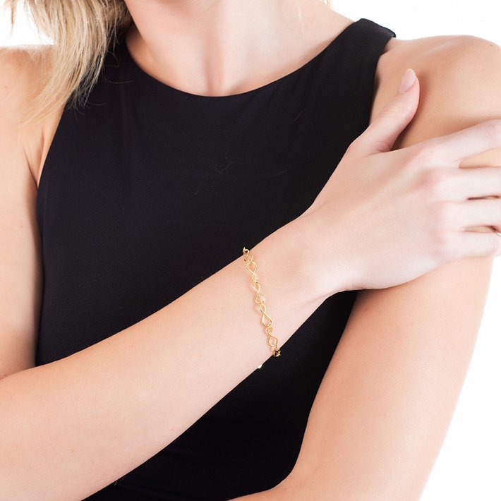 Oxzen βραχιόλι ασημένιο με άπειρο