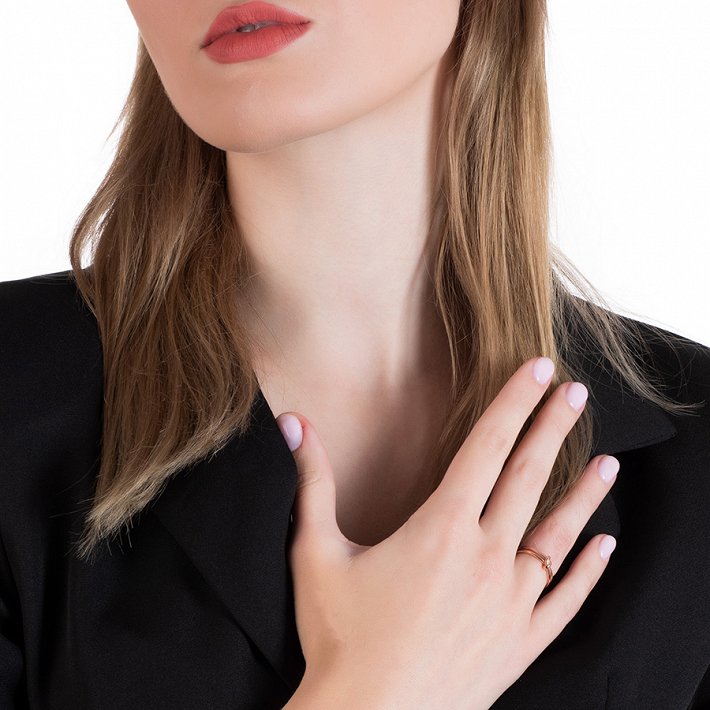 Oxzen  δαχτυλίδι ασημένιο φιογκάκι free size