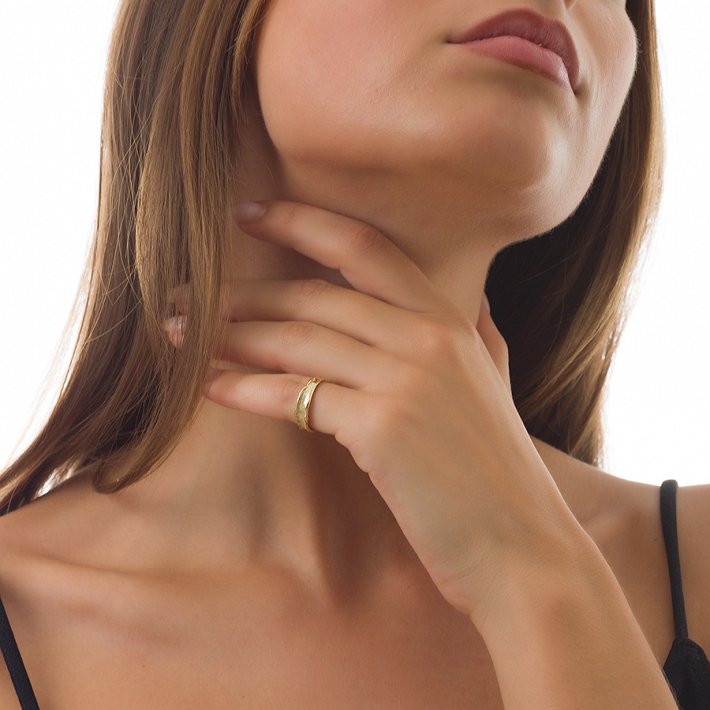 Oxzen δαχτυλίδι ασημένιο λουστρέ free size