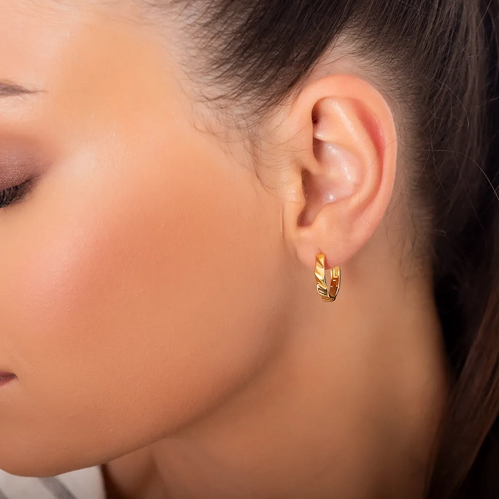 Oxzen σκουλαρίκια κρίκοι ασημένιοι 15mm