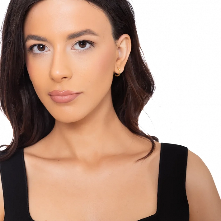 Oxzen ασημένιο σκουλαρίκι κρικάκι 12mm