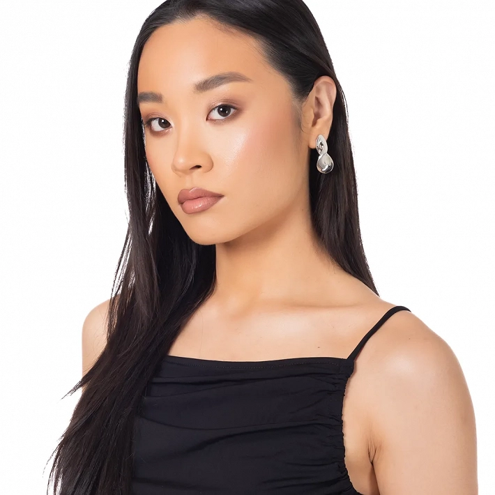 Oxzen ασημένιο σκουλαρίκι infinity