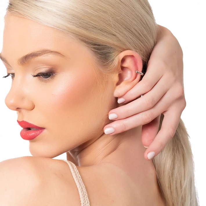 Oxzen ασημένιο σκουλαρίκι Ear Cuff