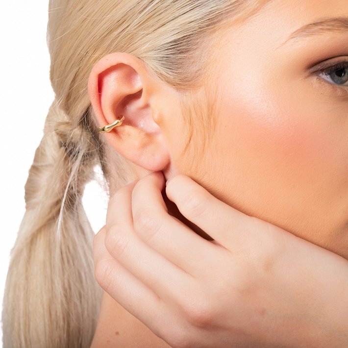 Oxzen ασημένιο σκουλαρίκι Ear Cuff
