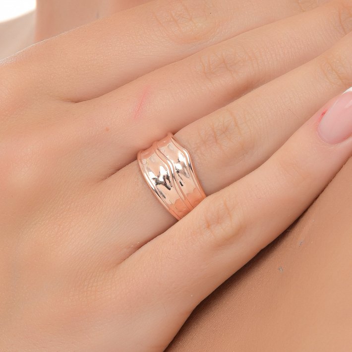 Oxzen δαχτυλίδι ασημένιο σφυρήλατο free size