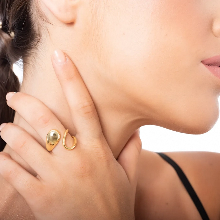 Oxzen δαχτυλίδι ασημένιο λουστρέ με ιδιαίτερο σχέδιο free size