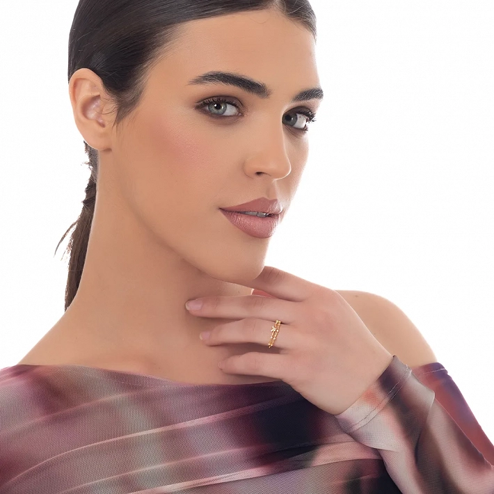 Oxzen γυναικείο δαχτυλίδι ασημένιο με λευκά ζιργκόν free size