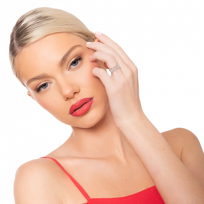 Oxzen ασημένιο δαχτυλίδι με σκάλισμα free size