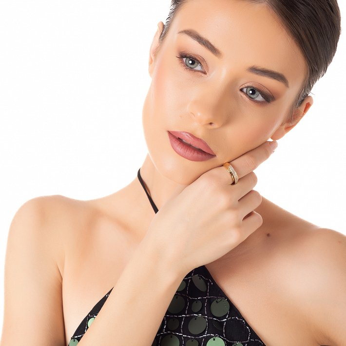 Oxzen ασημένιο δαχτυλίδι σειρέ με ζιργκόν